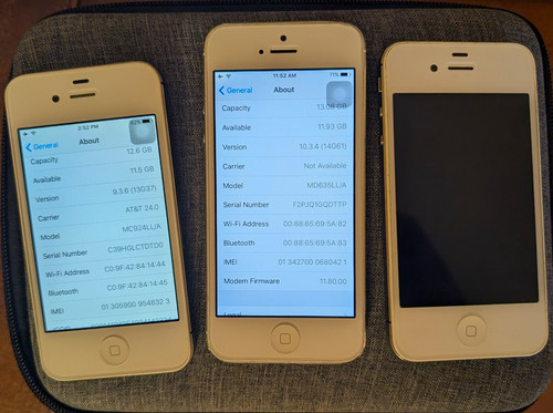 Lot apple iphones - of, 3